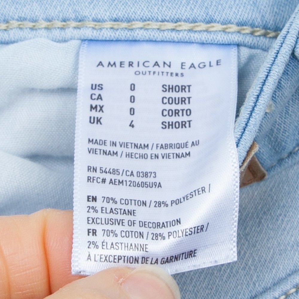 American Eagle Super Hi-Rise Jegging Skinny Jeans Size 0S - Picture 6 of 7